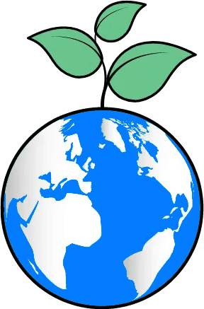 Symbol för miljövänlig städfirma - ett jordklot med ett träd